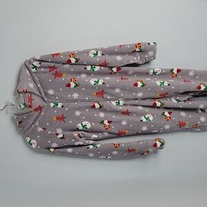 Macy's Family hooded One Piece Fleece Pajama Matching Pet separately Small